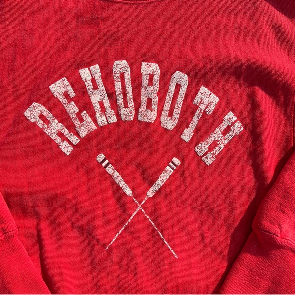 Vintage Red Champion Reverse Weave Crewneck Sweatshirt Rehoboth Beach Medium - Picture 2 of 5